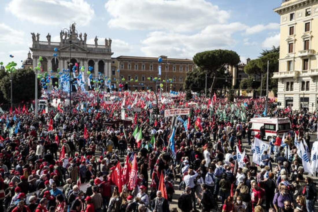 Manifestación antifascista reúne a 200.000 en Roma