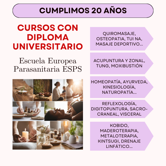 CURSOS CON DIPLOMA UNIVERSITARIO DE QUIROMASAJE