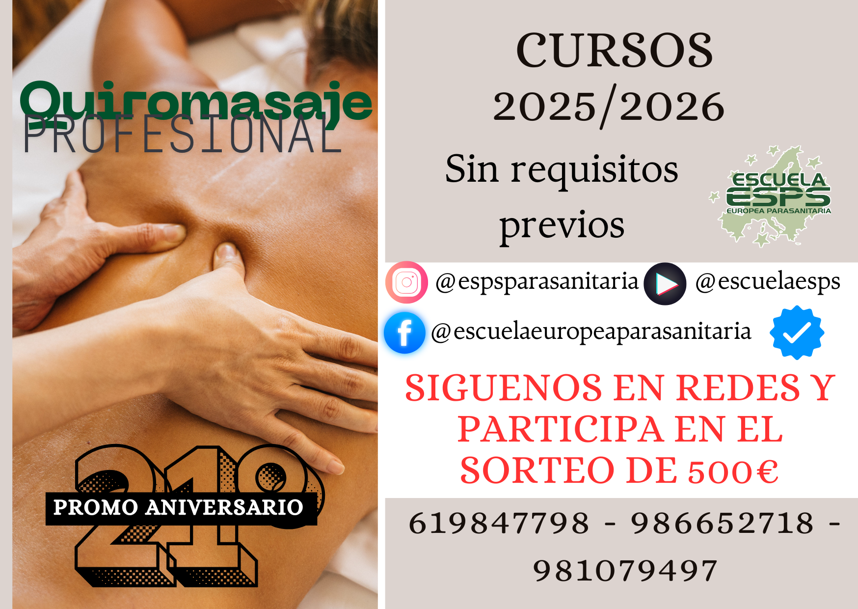 El Curso de Quiromasaje en Lugo está diseñado para proporcionar experiencia real desde el primer momento.
